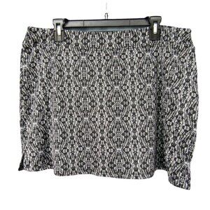 Tranquility Black Gray Geometric Print Skort Skirt Size XL Tennis Pickleball